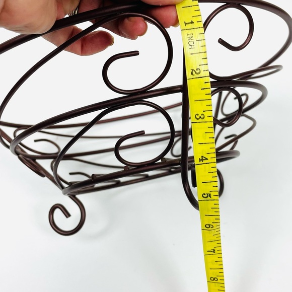 Scroll Wrought Iron Bowl with 3 Hobby Lobby Decorative Balls - Picture 8 of 8